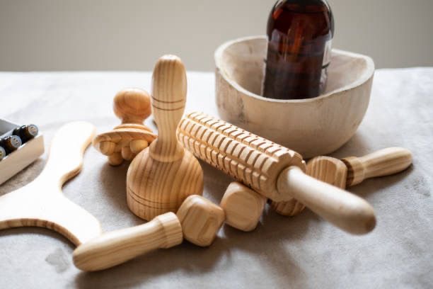 Outils de madérothérapie en bois